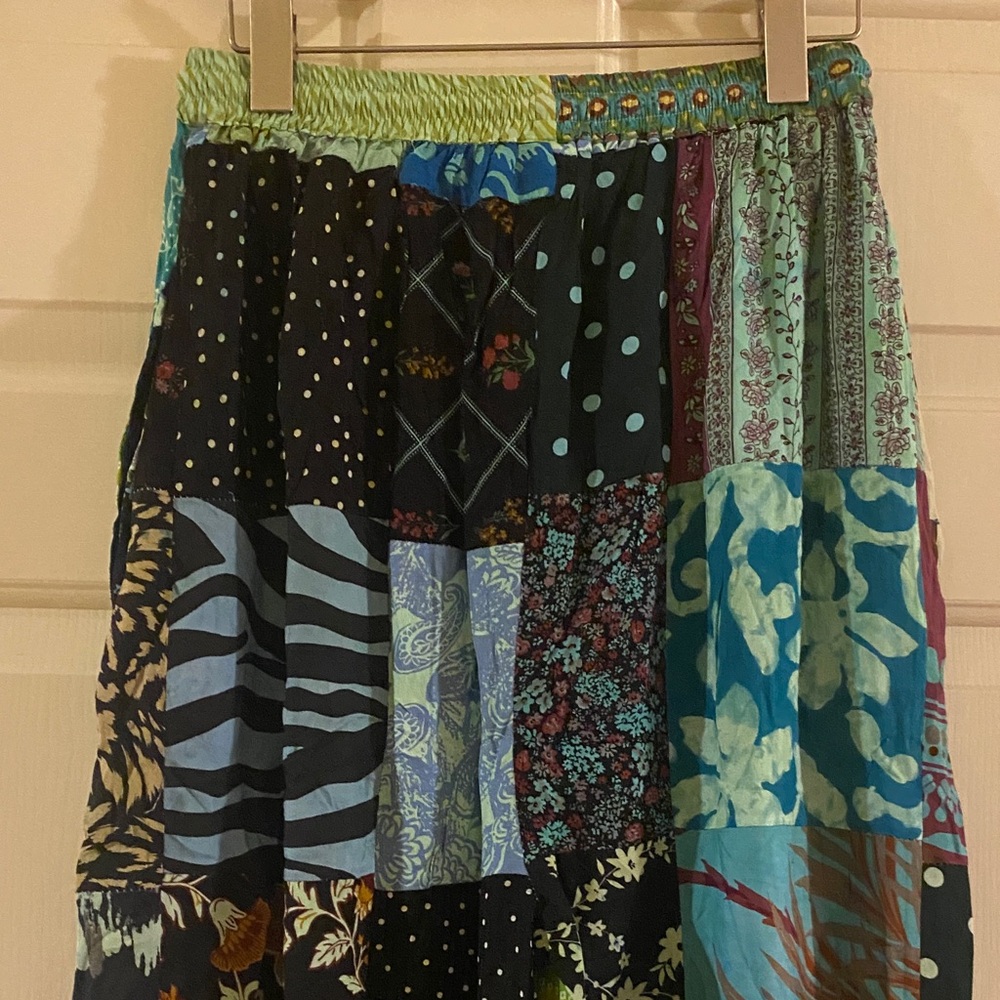 Nwot Advance Apparels Multicolor Patchwork Cuffed… - image 5